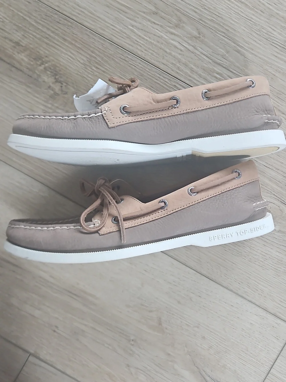 Sperry Topsider Women's Light Tan Suede Boat Shoes Moccasins Loafere - Picture 2 of 6